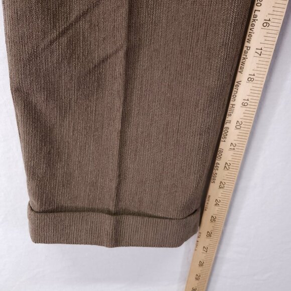 St. Croix Men's Pleated Textured Wool Blend Pants 30x27 Straight Cuff Leg - Picture 5 of 15